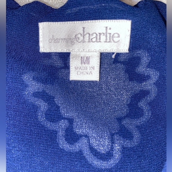 Charming Charlie Mini Dress Blue Gray Size Med - Picture 5 of 6